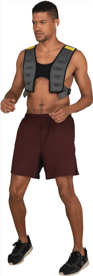 man wearing a weighted vest - added sensory input for hypermobile bodies